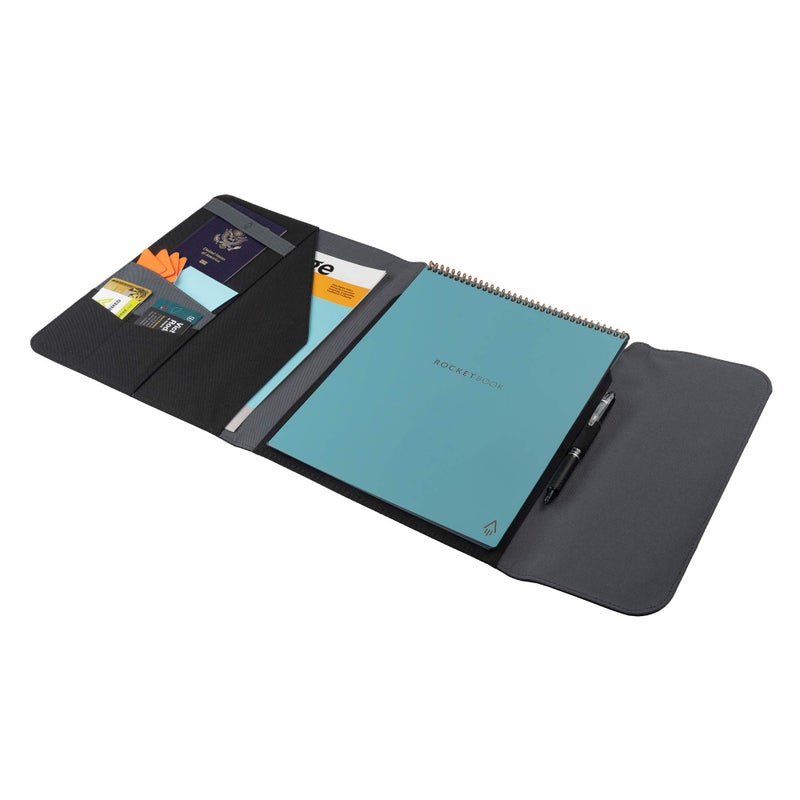 Rocketbook Flip Cover, All-in-One Case and Organizer Flip Notebook, On the Go, Letter Size 8.5x11, Black - Image 5